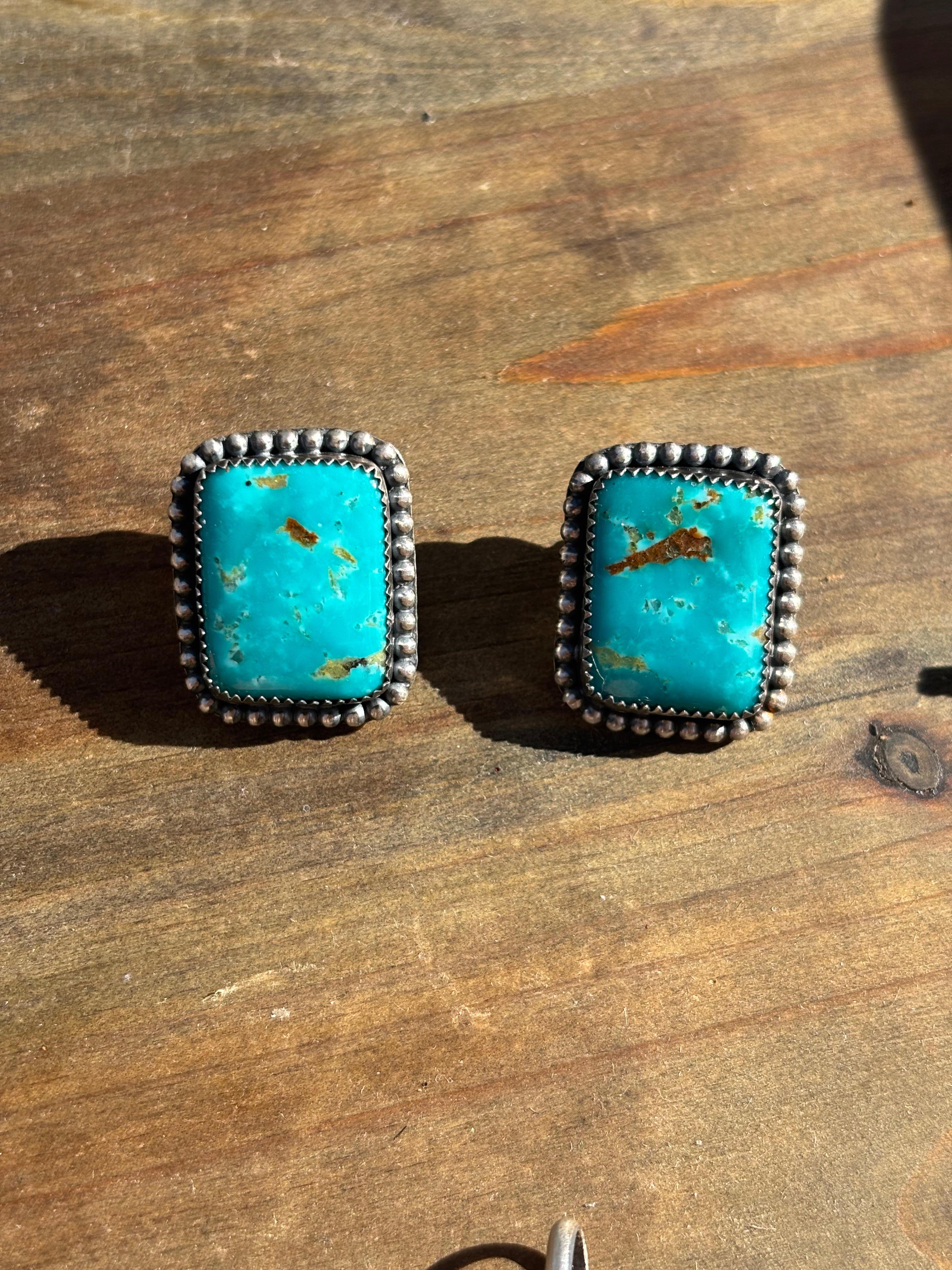 Rectangle Kingman Earrings