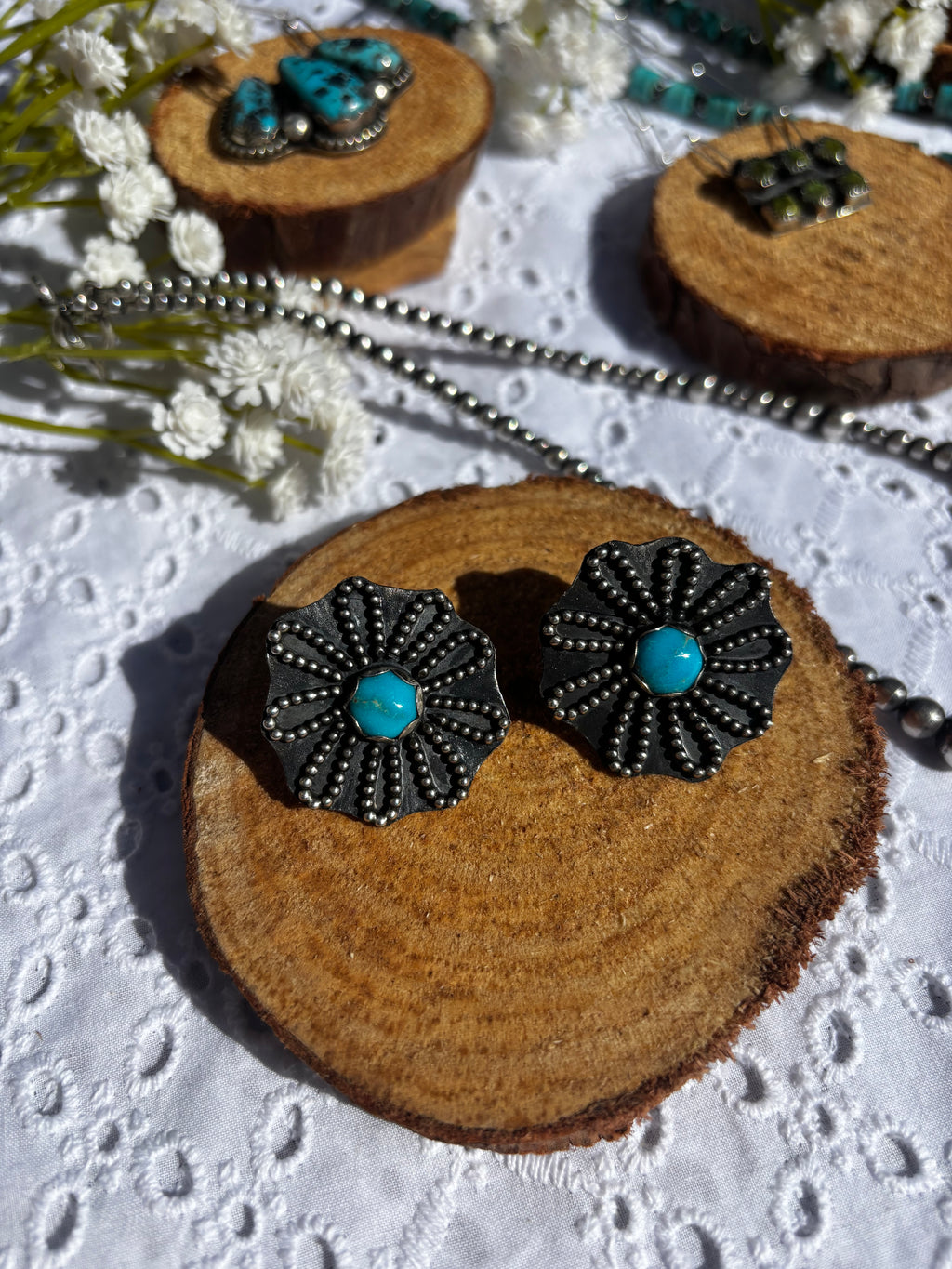 Flower Kingman Earrings