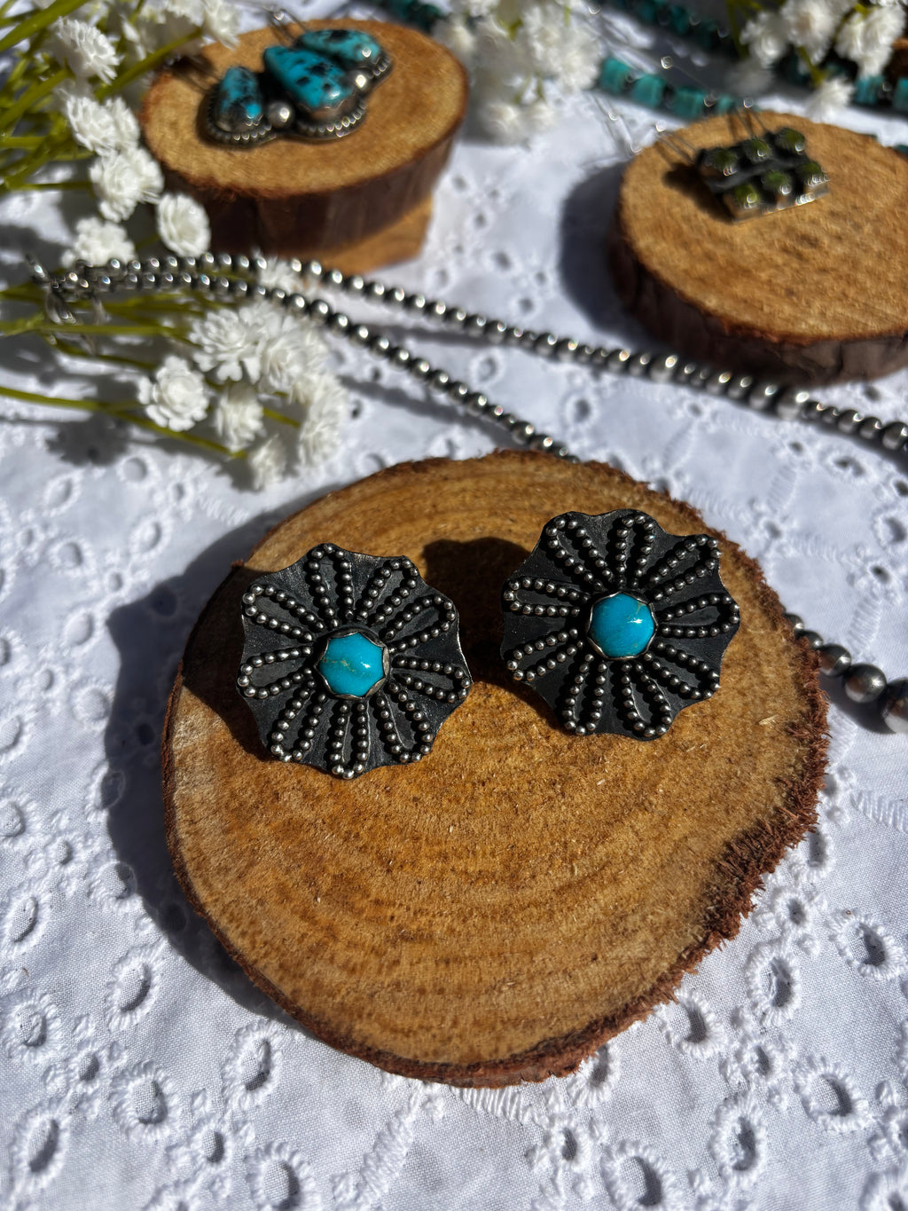 Flower Kingman Earrings