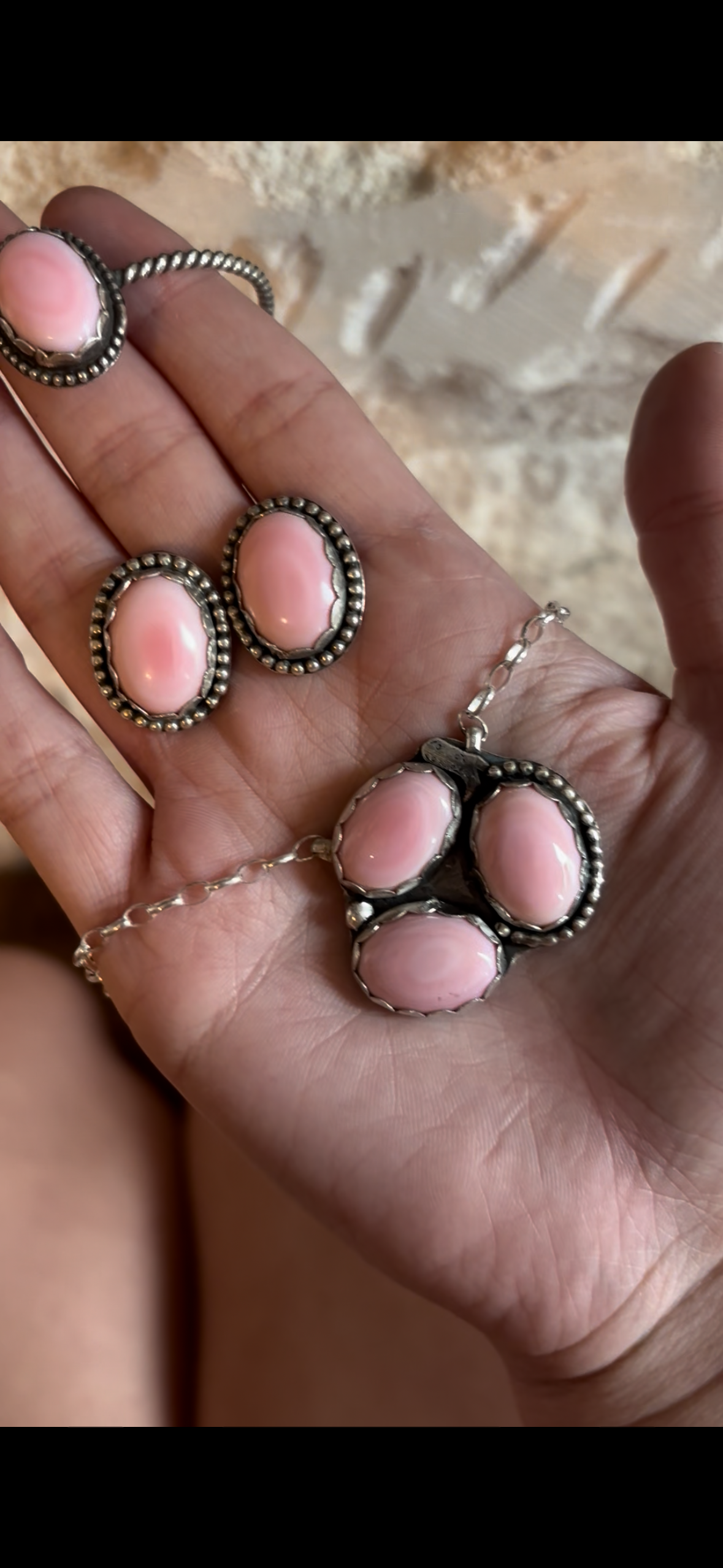 Pink Conch Studs